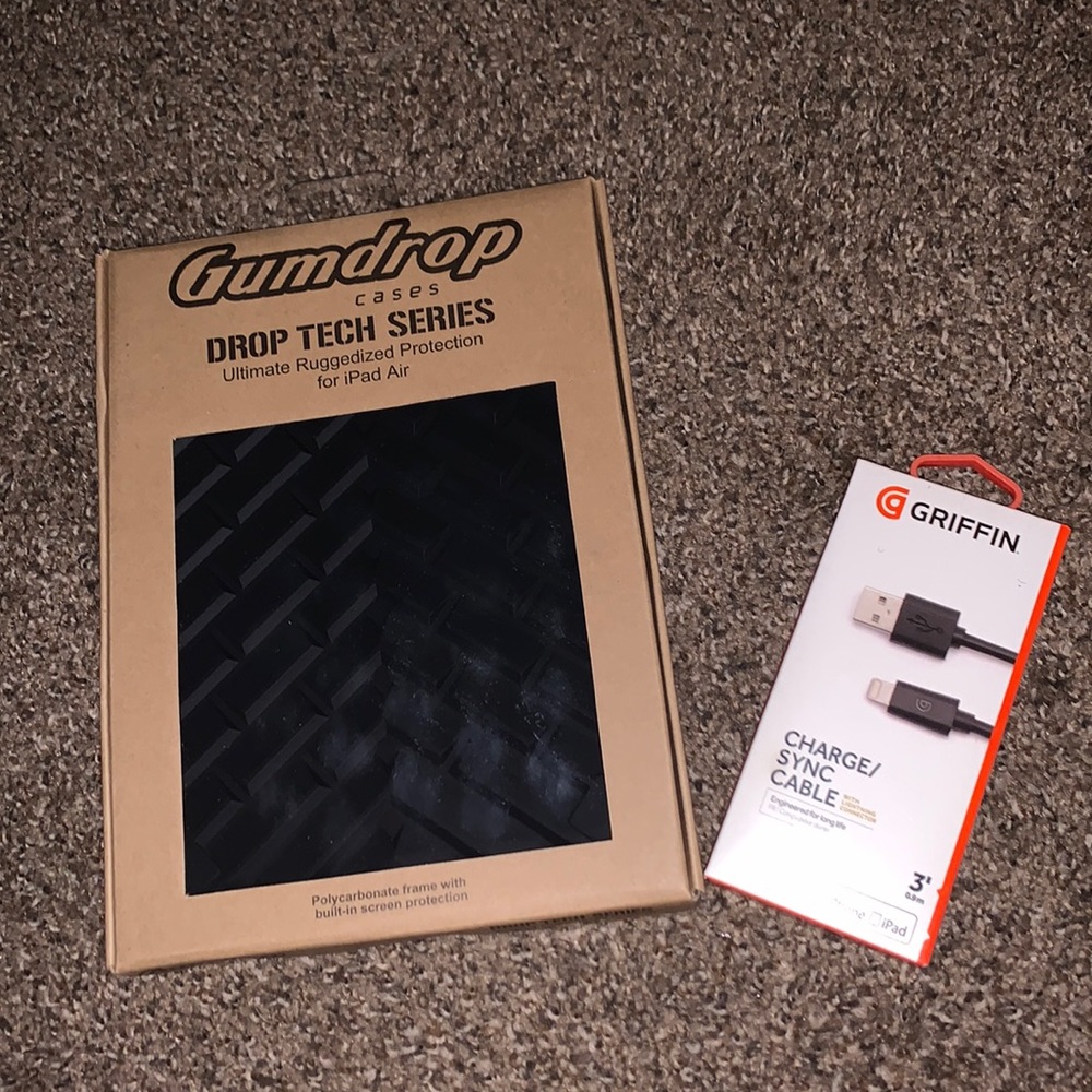 I Pad Air Case and Charging Cable